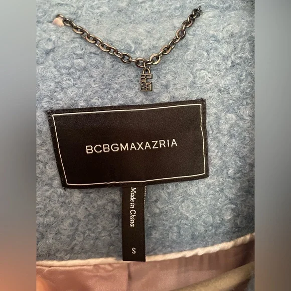 BCBGMaxAzria Light Blue Teddy Jacket Coat - Picture 8 of 9